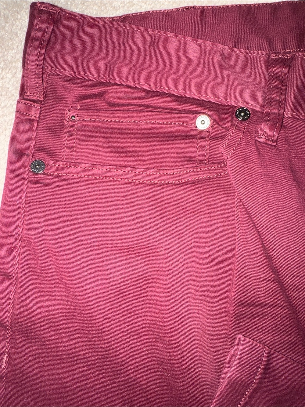 Nautica Men's Straight Fit Chinos in Burgundy - Picture 4 of 8
